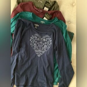 Four (4) NWT long sleeve tee